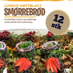 12 stk. højtbelagte smørrebrød