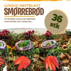 36 stk. højtbelagte smørrebrød