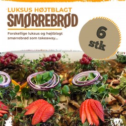 6 stk. højtbelagte smørrebrød